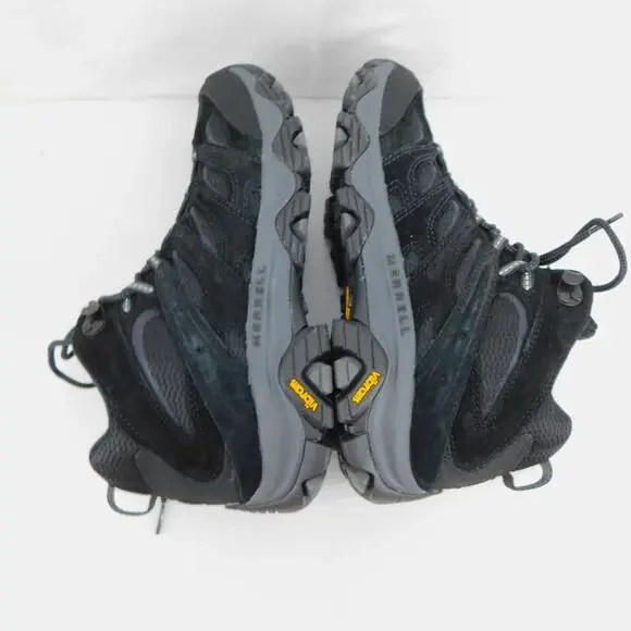 Merrel Moab 3 Mid Black Night Hiking Boots Men's Size 9.5 New Shoe